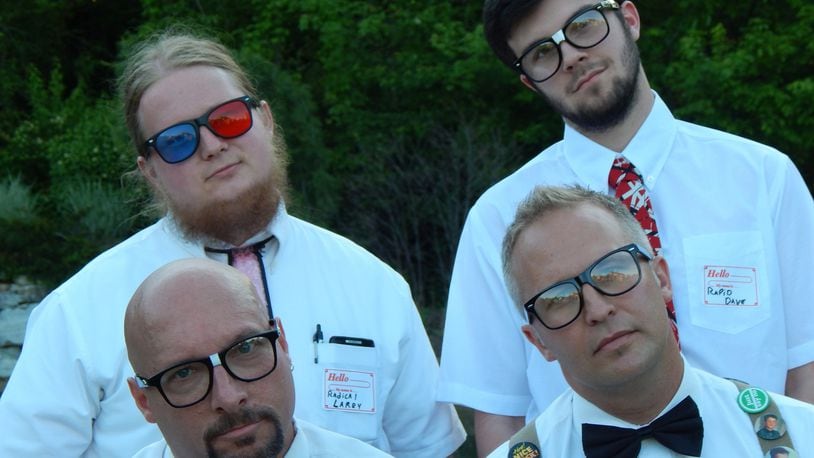 Crazy costumes and dance-rock favorites are what Summer Arts Festival audiences will get with Springfield band The Temps. Band members are (clockwise from top left) Spencer Garrett, Parker Fulk, Joe Bair and Rob Koogler. CONTRIBUTED