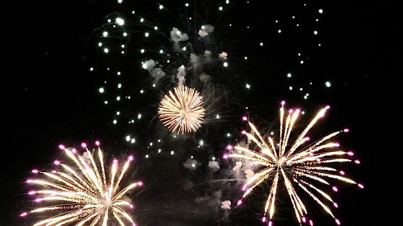 The city of New Carlisle was one of the first communities in the area to celebrate the Fourth of July with a show on Saturday, June 24, 2023.   MARSHALL GORBY \STAFF