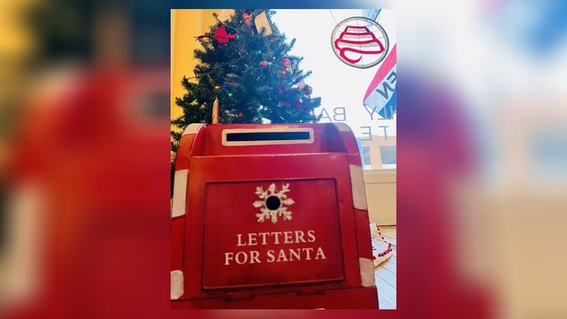 Le Torte Dolci, located at 36B N. Fountain Ave. in Springfield, has a mailbox for letters to Santa. Children can drop off letters to Santa with a self addressed, stamped envelope inside by Dec. 19 to receive a letter back from Santa and a free sugar cookie.