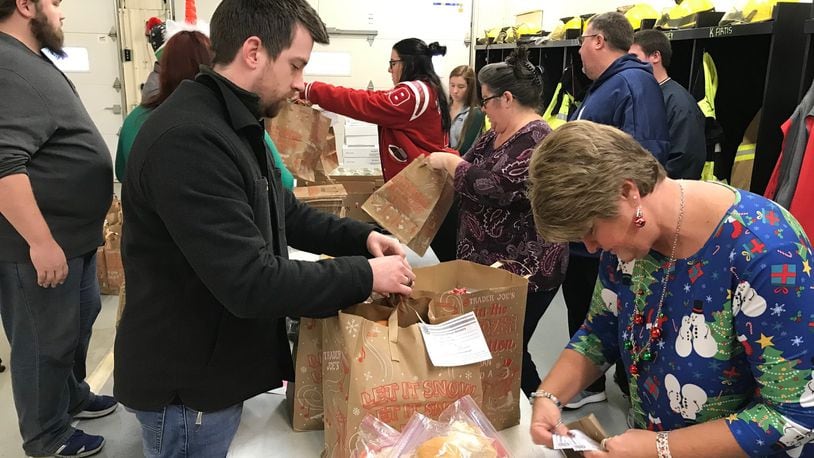 German Twp. Fire Department and volunteers teamed up to deliver about 500 meals to families Christmas morning.