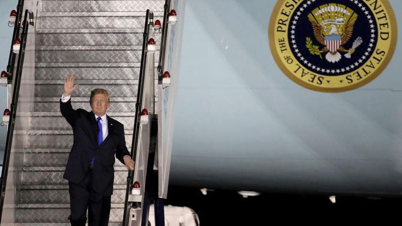 President Donald Trump arrived in SIngapore for his summit with North Korean leader Kim Jong Un