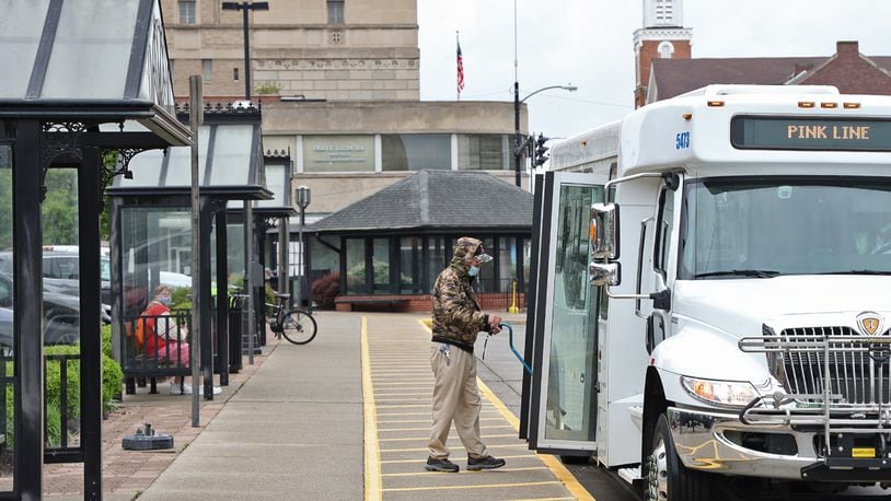 The Springfield City Area Transit wants the move their bus center from its current location along West High Street. BILL LACKEY/STAFF