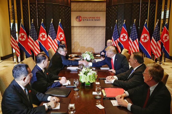 Trump, Kim Jong Un meet for historic US-North Korea summit