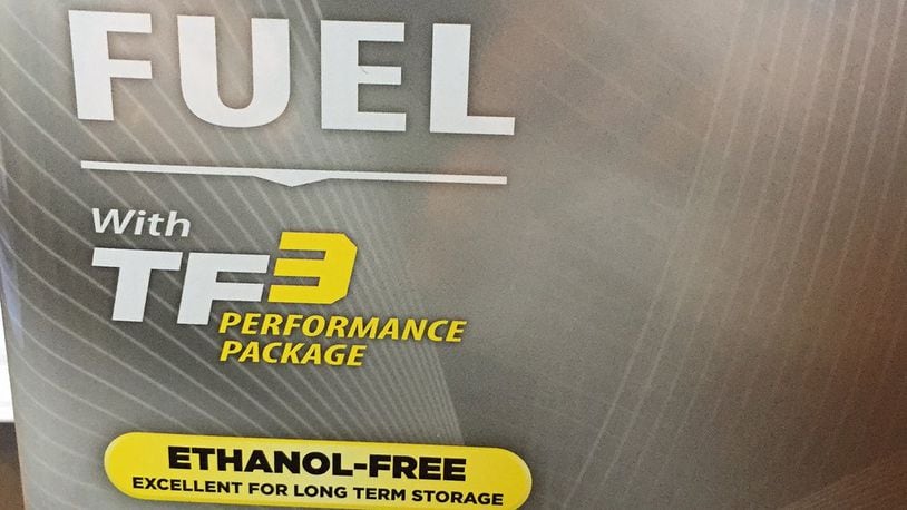 TruFuel, sold at ACE Hardware, is one option for small engines being stored. James Halderman photo