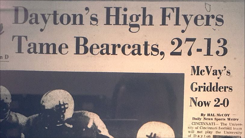A look at some of the stories from the Dayton Daily News sports section 50 years ago this week: Dayton beats UC in football, the Bengals come to be, Ohio State prepares for its season opener and more.