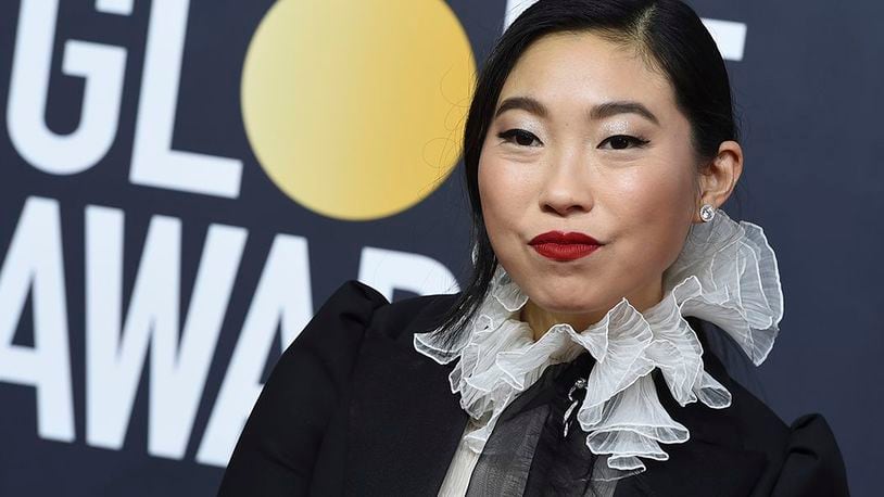 Awkwafina arrives at the 77th annual Golden Globe Awards at the Beverly Hilton Hotel on Sunday, Jan. 5, 2020, in Beverly Hills, Calif.