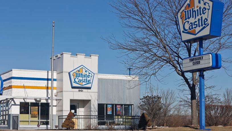The White Castle at 1901 North Bechtle Ave. is shown Thursday, Feb. 2, 2023. Company officials confirmed that a temporary closing after a fire last year is now permanent. BILL LACKEY/STAFF