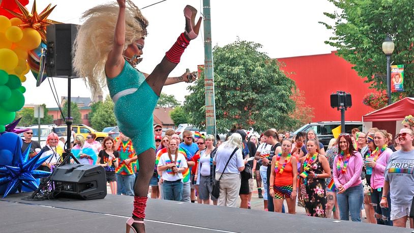 Downtown Springfield was awash with rainbow colors Saturday, June 24, 2023 during the annual Pride Festival. There were live drag performances, food and local vendors, a kid’s area and mental health and health resources. BILL LACKEY/STAFF