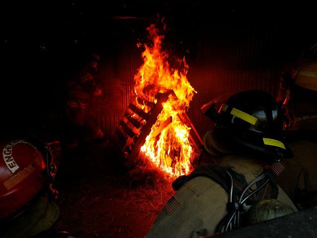 Fire Cadets Train at Night Burn