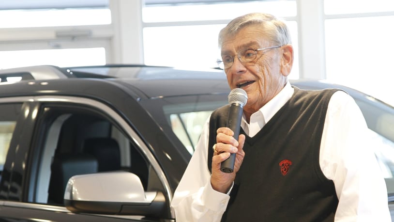 Jim Foreman at a Chamber of Greater Springfield Networking at Night event celebrating the showroom renovation at his car dealership in 2012. Staff photo