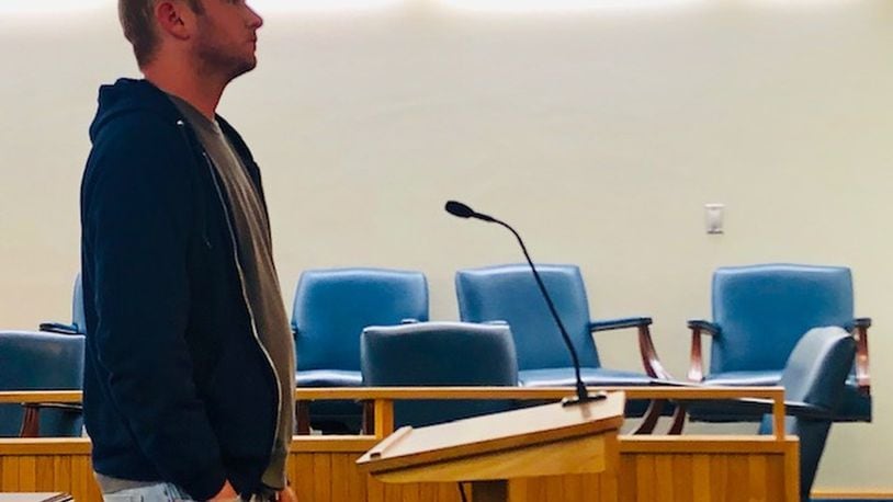Daniel Tilson appeared in Clark County Municipal Court on Monday morning for allegedly shooting a cat more than once with a bow and arrow. JENNA LAWSON/STAFF.