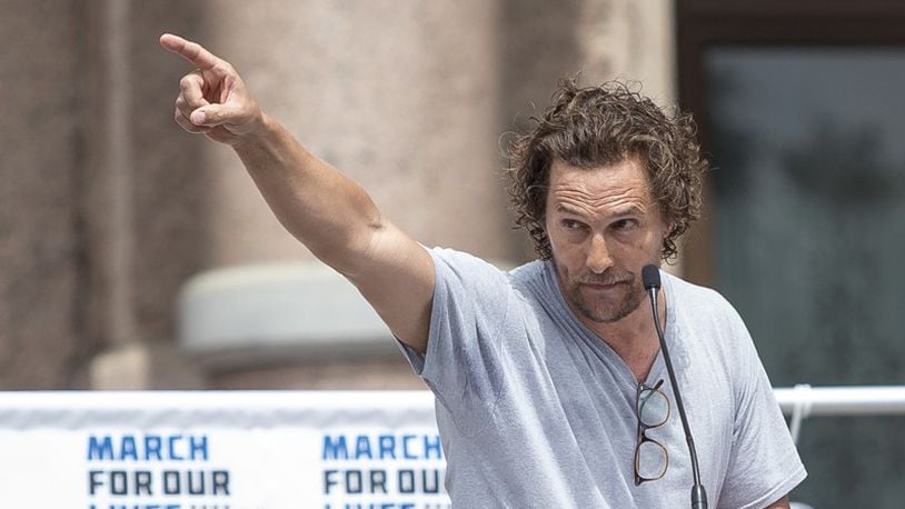 Matthew McConaughey speaks during the March for Our Lives rally in Austin, Texas, on Saturday, March 24, 2018. (Photo: Nick Wagner/Austin American-Statesman)