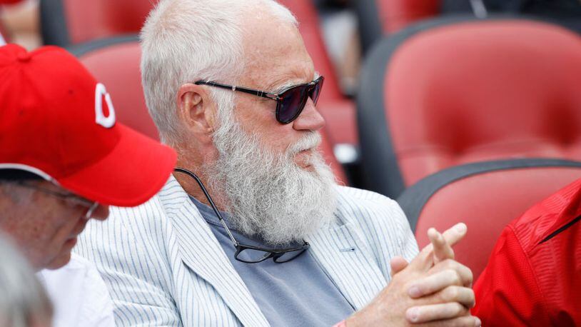 CINCINNATI, OH - AUGUST 06: Former late night television host David Letterman attends a game between the St. Louis Cardinals and Cincinnati Reds at Great American Ball Park on August 6, 2017 in Cincinnati, Ohio. The Cardinals defeated the Reds 13-4. (Photo by Joe Robbins/Getty Images)