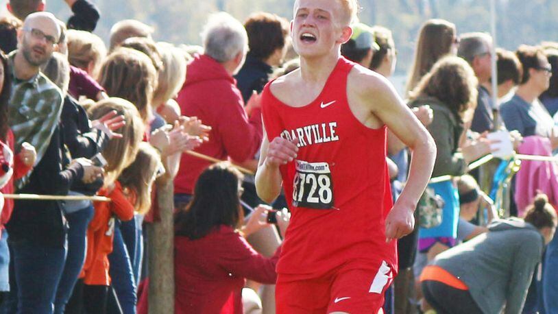 Cedarville sophomore Ethan Wallis, who finished 24th at the Division III state meet last season, returns to lead a strong Indians lineup. Cedarville missed qualifying for the program s first team appearance at state by three points last season. GREG BILLING / CONTRIBUTED
