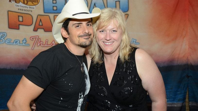 Brad Paisley met Nancy Wilson, and other fans, backstage at Riverbend last week. This doesn’t happen every day, at least not for Nancy. CONTRIBUTED