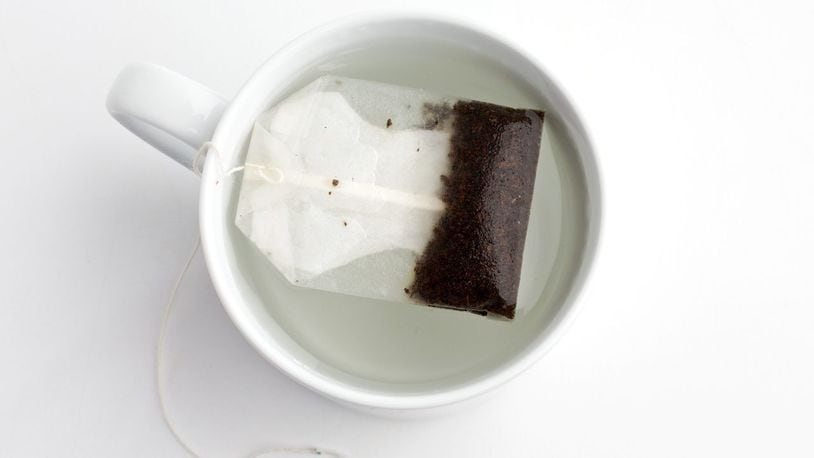 FILE PHOTO: Scientists have discovered microplastics and nanoplastics floating in cups of tea steeped from plastic tea bags.