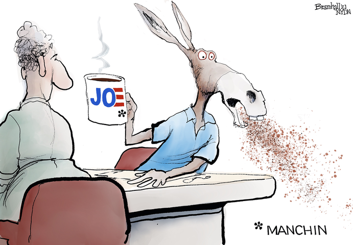 Week in cartoons: Joe Manchin, billionaire tax loopholes and more