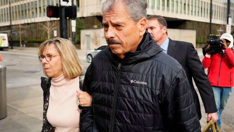 Sam Randazzo, former chair of the Public Utilities Commission of , leaves U.S. District Court in downtown Cincinnati, Monday, Dec. 4, 2023, after being indicted on 11 counts of bribery and embezzlement. Randazzo pleaded not guilty to charges announced Monday in connection with a $60 million bribery scheme related to a legislative bailout for two Ohio nuclear power plants that has already resulted in a 20-year prison sentence for a former state House speaker. (Liz Dufour/The Cincinnati Enquirer via AP)