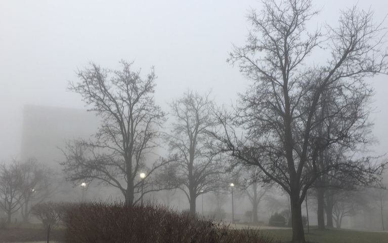 Fog blankets the Miami Valley