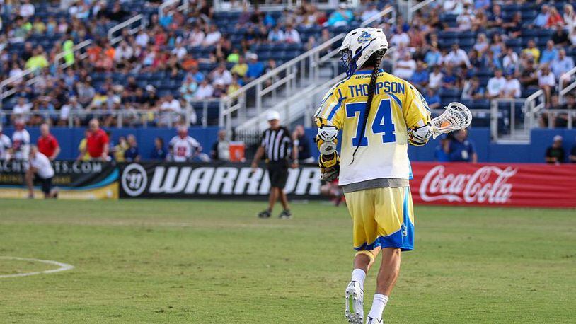 A Philadelphia Wings announcer directed derogatory comments toward lacrosse player Lyle Thompson on Saturday.