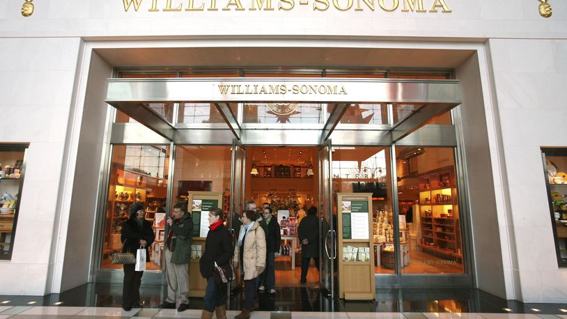 FILE -Shoppers leave a Williams-Sonoma store in New York, Jan. 3, 2008. Home products retailer Williams-Sonoma will have to pay more than $3.17 million penalty for violating a “Made in USA” order from the U.S. Federal Trade Commission. (AP Photo/Mark Lennihan. file)