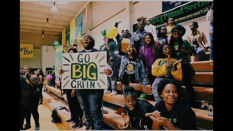 The Wilberforce Bulldogs men’s and women’s basketball teams are the marquee draws on campus, but there will be no scenes like this this season. Sports are suspended at the school due to COVID-19 and Alumni Gym is closed. CONTRIBUTED