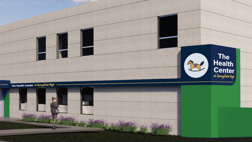A rendering of the new School Based Health Center (SBHC) at Springfield High School. Contributed
