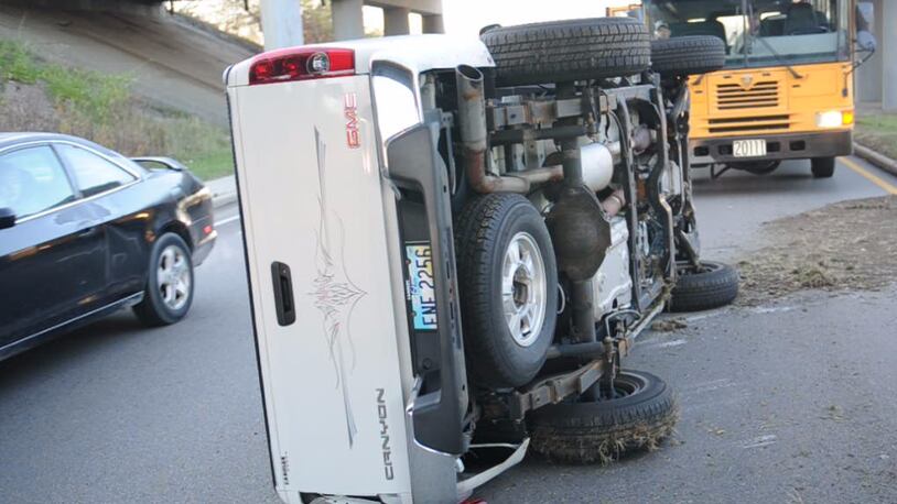The extent of injuries is unknown after a pickup truck collided with a school bus in Springfield Twp. this morning.