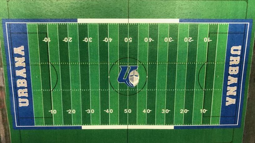 A new synthetic field will be installed at Urbana University later this month. Photo provided by Urbana athletics.