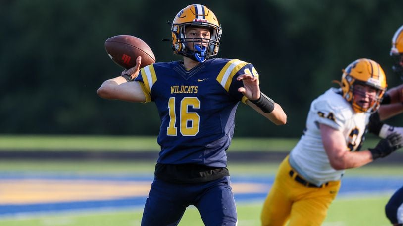 Springfield High School junior Brent Upshaw throws the ball during their game against Cleveland St. Ignatius on Friday, Aug. 18 in Springfield. Upshaw threw four TD passes as Springfield won 27-11. CONTRIBUTED PHOTO BY MICHAEL COOPER