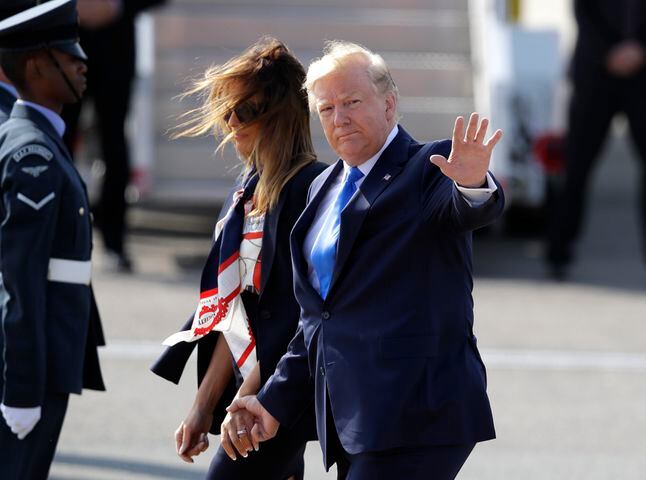 Photos: Trump arrives in United Kingdom for 3-day state visit