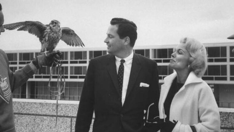 Barron Hilton, with his wife Marilyn, open a new Hilton Hotel during the 1960s. Barron Hilton died Sept 19. He was 91.