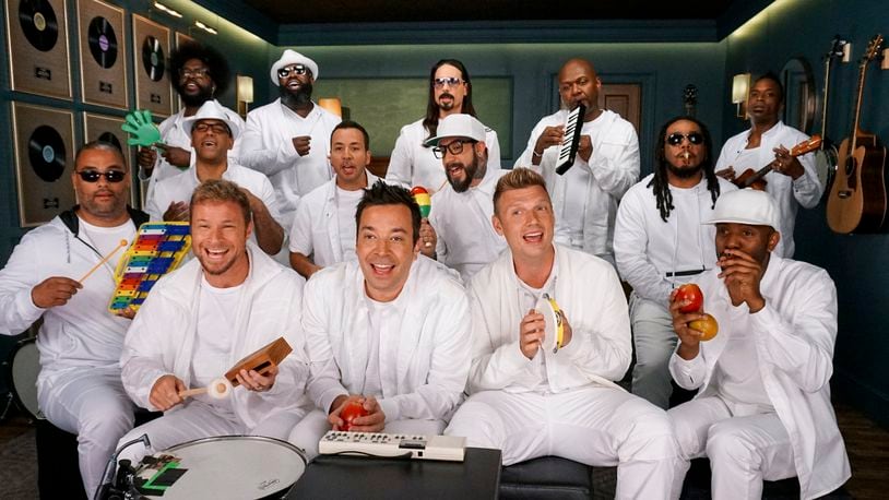 Jimmy Fallon, Backstreet Boys and the Roots performed "I Want It That Way" with classroom instrument on the June 28, 2018  episode of the Tonight Show.