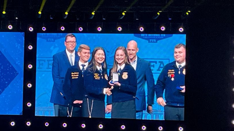 Josie Jennings (pictured), a junior at Global Impact STEM Academy, placed third in the nation in prepared speaking at the annual FFA National Convention. Contributed