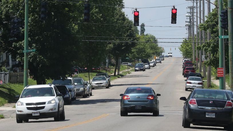 The City of Springfield is monitoring four traffic lights, including this one at Pleasant Street and Western to see if they should be replaced with stop signs. BILL LACKEY/STAFF