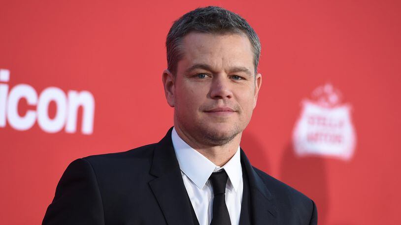 Matt Damon arrives at the LA Premiere of "Suburbicon" at the Regency Village Theatre on Sunday, Oct. 22, 2017, in Los Angeles. (Photo by Jordan Strauss/Invision/AP)