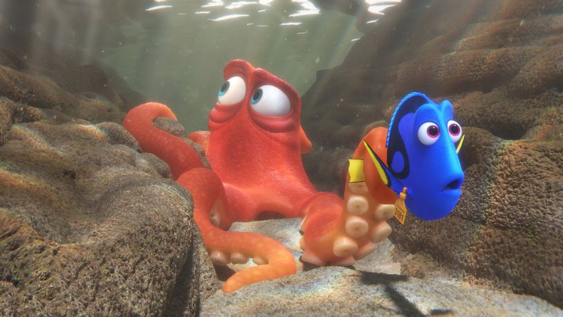The animated film “Finding Dory” includes voices by Ellen DeGeneres and Ed O’Neill. CONTRIBUTED