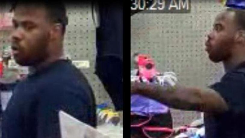 Gwinnett County police are searching for this man, who allegedly shoplifted an Xbox One from a Peachtree Corners Target. (Photo: Gwinnett County Police Department)