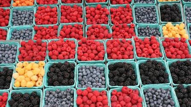 Berries for sale at a vendor s booth last year at the Springfield Farmer s Market.