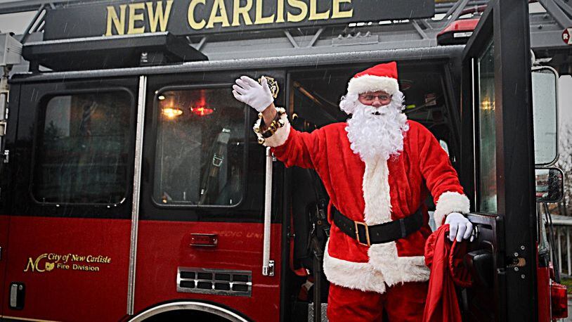 Santa Arrives in New Carlisle as part of Christmas season celebrations Dec. 1, 2018. MARSHALL GORBY/STAFF