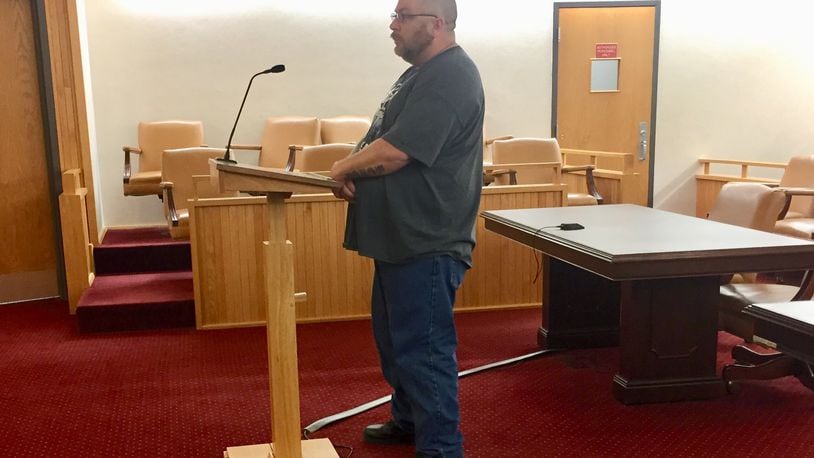 Kyle Artis, German Twp. Fire and EMS employee, appeared in Clark County Municipal Court on Tuesday. JEFF GUERINI/STAFF