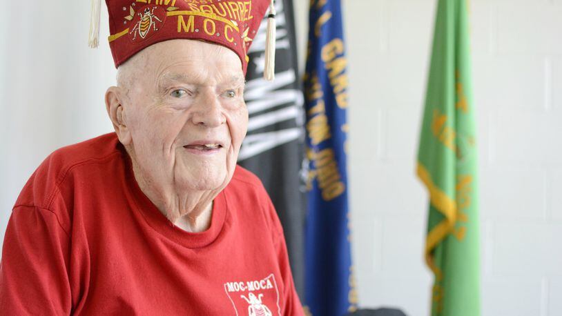 Ray Conlin, a 98-year-old World War II veteran, celebrated 70 years on June 3, 2017, as a founding member of the Cooties within the VFW Post 1069 in Fairfield. The Hamilton native will celebrate 75 years as a member of the post in 2018. MICHAEL D. PITMAN/STAFF