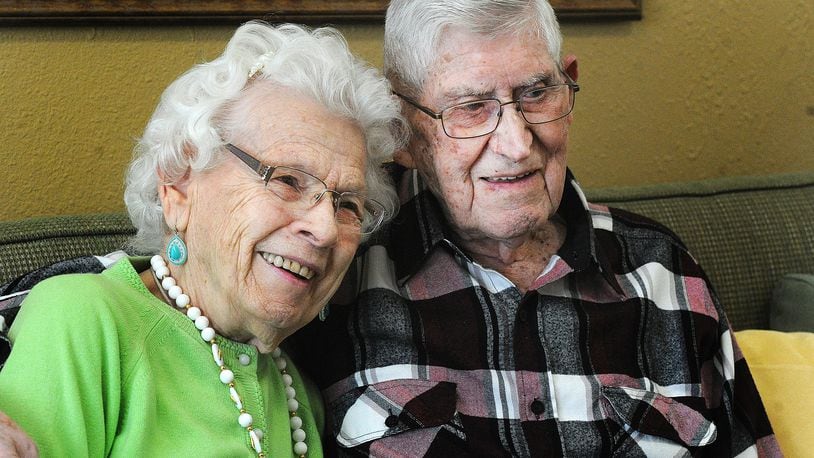 Maynard and Alfrieda Francis have been married 75 years after meeting at a square dance in the 1940s. MARSHALL GORBY\STAFF