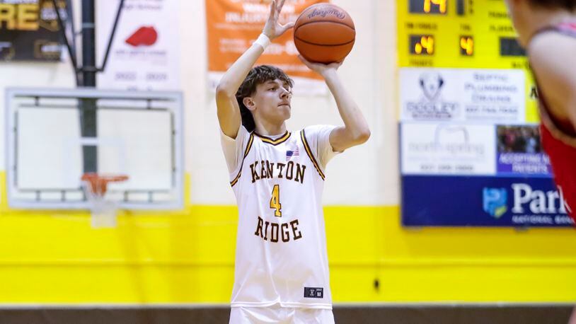 Kenton Ridge High School junior Canye Rogan shoots the ball during their game against Jonathan Alder on Friday, Jan. 20, 2023 in Springfield. The Pioneers won 51-42. CONTRIBUTED PHOTO BY MICHAEL COOPER