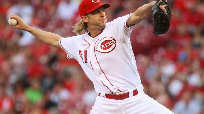 Reds starter Bronson Arroyo pitches against the Padres on Friday, Aug. 9, 2013, at Great American Ball Park in Cincinnati. David Jablonski/Staff