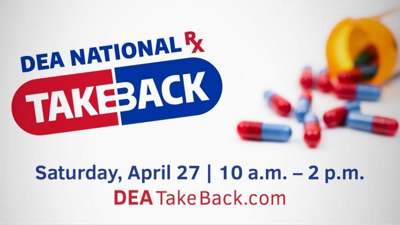 Residents can dispose of unused drugs during a drug-take back event on April 27.
