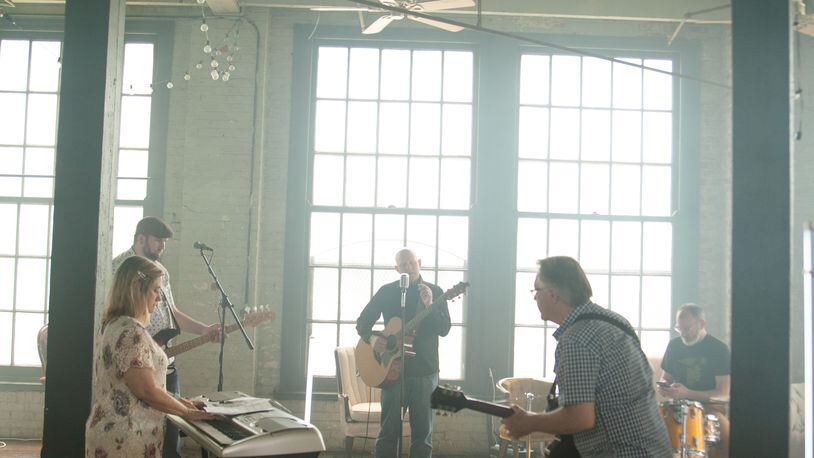 Springfield Christian music singer/songwriter leads fellow musicians during the filming of the music video for his song "Love Our Enemies" and relates to some of the country's current issues.