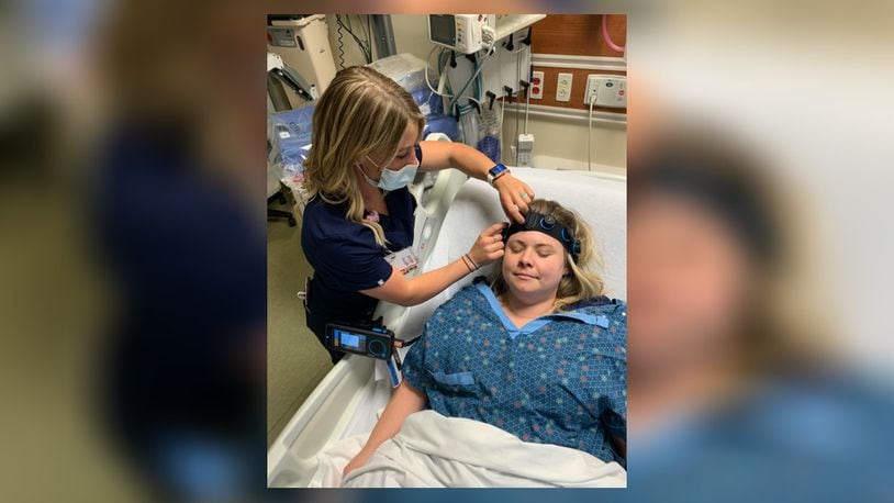 Health care workers at Springfield Regional Medical Center are now using a new technology to help triage critically ill patients who may be at risk for seizures. Photo provided by Mercy Health.