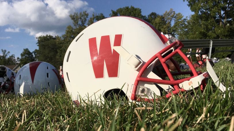 A look at the helmet Wittenberg is wearing early in the 2017 season. David Jablonski/Staff