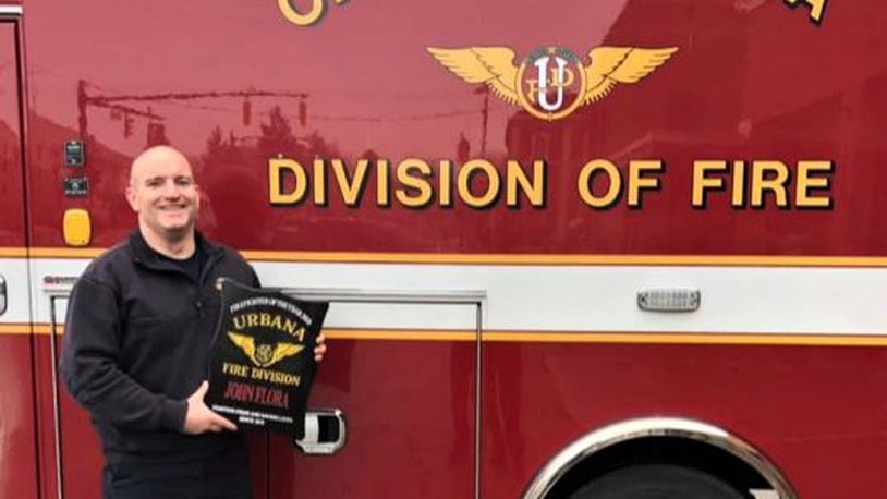 John Flora was selected as the Urbana Fire Division's 2020 Firefighter of the Year.